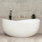 Wave Oval 1800mm Wide Freestanding Bath, Matte White