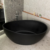**Clearance Stock** Nami Oval 1800mm Wide Freestanding Bath, Matte Black
