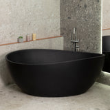 **Clearance Stock** Nami Oval 1800mm Wide Freestanding Bath, Matte Black