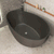 Nami Oval 1800mm Wide Freestanding Bath, Matte Charcoal Grey - SPECIAL EDITION