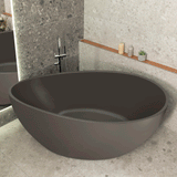 **Clearance Stock** Nami Oval 1800mm Wide Freestanding Bath, Matte Charcoal Grey - SPECIAL EDITION