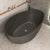 Nami Oval 1800mm Wide Freestanding Bath, Matte Charcoal Grey - SPECIAL EDITION