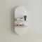 Pill Oval 400mm x 900mm Mirrored Shaving Cabinet, Matte White