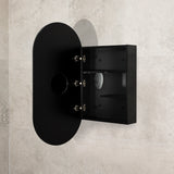 Pill Oval 500mm x 1000mm Mirrored Shaving Cabinet, Matte Black
