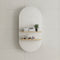 Pill Oval 500mm x 1000mm Mirrored Shaving Cabinet, Matte White