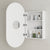 Pill Oval 500mm x 1000mm Mirrored Shaving Cabinet, Matte White