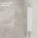 Pill Oval 500mm x 1000mm Mirrored Shaving Cabinet, Matte White