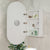 Pill Oval 600mm x 1200mm Mirrored Shaving Cabinet, Matte White