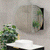 Pill Oval 900mm x 600mm Mirrored Shaving Cabinet, Matte Black