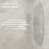 Pill Oval 1200mm x 750mm Mirrored Shaving Cabinet, Matte White