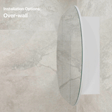 Pill Oval 1200mm x 750mm Mirrored Shaving Cabinet, Matte White