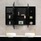 Pill Oval 1500mm x 900mm Mirrored Shaving Cabinet, Matte Black