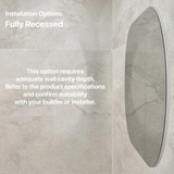 Pill Oval 1500mm x 900mm Mirrored Shaving Cabinet, Matte White