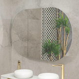 Pill Oval 1500mm x 900mm Mirrored Shaving Cabinet, Matte White