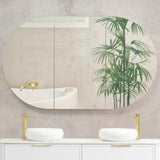 Pill Oval 1500mm x 900mm Mirrored Shaving Cabinet, Matte White