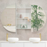 Pill Oval 1500mm x 900mm Mirrored Shaving Cabinet, Matte White