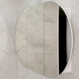 Pill Oval 1500mm x 900mm Mirrored Shaving Cabinet, Matte White