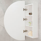 Pill Oval 1500mm x 900mm Mirrored Shaving Cabinet, Matte White