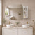 Pill Oval 1500mm x 900mm Mirrored Shaving Cabinet, Matte White