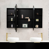 Pill Oval 1800mm x 900mm Mirrored Shaving Cabinet, Matte Black