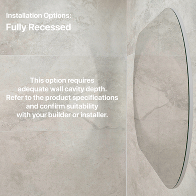 Pill Oval 1800mm x 900mm Mirrored Shaving Cabinet, Matte White