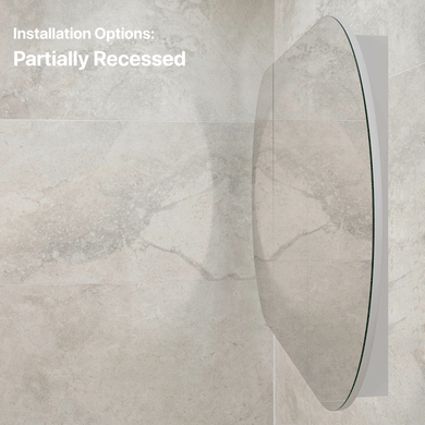 Pill Oval 1800mm x 900mm Mirrored Shaving Cabinet, Matte White
