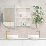 Pill Oval 1800mm x 900mm Mirrored Shaving Cabinet, Matte White