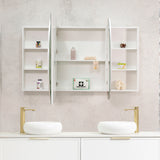 Pill Oval 1800mm x 900mm Mirrored Shaving Cabinet, Matte White