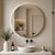 Circa Round 900mm Mirrored Shaving Cabinet, Matte White