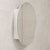 Circa Round 900mm Mirrored Shaving Cabinet, Matte White