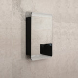 Retti Rectangular 450mm x 750mm Mirrored Shaving Cabinet, Matte Black