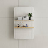 Retti Rectangular 450mm x 750mm Mirrored Shaving Cabinet, Matte White