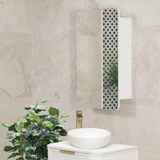 Retti Rectangular 450mm x 750mm Mirrored Shaving Cabinet, Matte White
