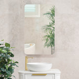 Retti Rectangular 450mm x 750mm Mirrored Shaving Cabinet, Matte White