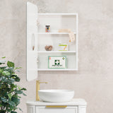 Retti Rectangular 450mm x 750mm Mirrored Shaving Cabinet, Matte White