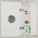 Retti Rectangular 450mm x 750mm Mirrored Shaving Cabinet, Matte White
