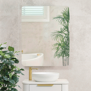 Retti Rectangular 600mm x 750mm Mirrored Shaving Cabinet, Matte White