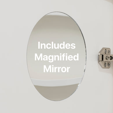 Retti Rectangular 600mm x 750mm Mirrored Shaving Cabinet, Matte White