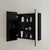 Retti Rectangular 750mm x 750mm Mirrored Shaving Cabinet, Matte Black