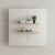 Retti Rectangular 750mm x 750mm Mirrored Shaving Cabinet, Matte White