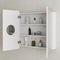 Retti Rectangular 750mm x 750mm Mirrored Shaving Cabinet, Matte White