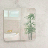 Retti Rectangular 750mm x 750mm Mirrored Shaving Cabinet, Matte White