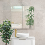 Retti Rectangular 750mm x 750mm Mirrored Shaving Cabinet, Matte White