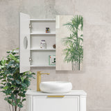 Retti Rectangular 750mm x 750mm Mirrored Shaving Cabinet, Matte White