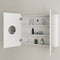 Retti Rectangular 900mm x 750mm Mirrored Shaving Cabinet, Matte White