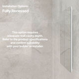 Retti Rectangular 900mm x 750mm Mirrored Shaving Cabinet, Matte White