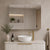 Retti Rectangular 900mm x 750mm Mirrored Shaving Cabinet, Matte White