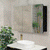 Retti Rectangular 1200mm x 750mm Mirrored Shaving Cabinet, Matte Black
