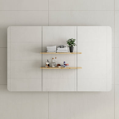 *Clearance* Retti Rectangular 1200mm x 750mm Mirrored Shaving Cabinet, Matte White
