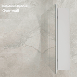 Retti Rectangular 1200mm x 750mm Mirrored Shaving Cabinet, Matte White